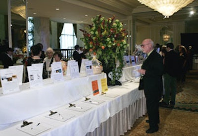 Tammy Julian's floral arrangements added a rustic, wine country ambience to the reception and silent auction area.