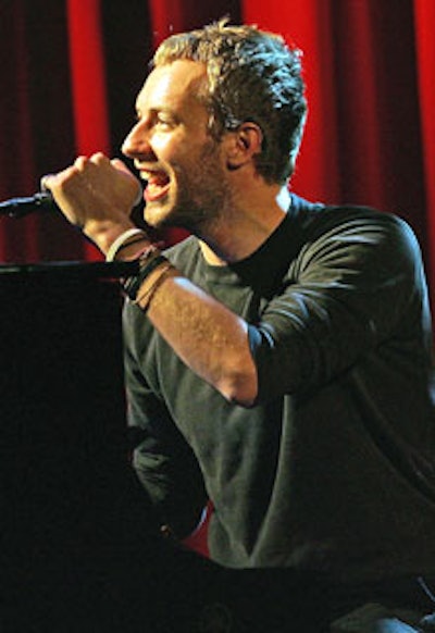 Coldplay's Chris Martin performed.