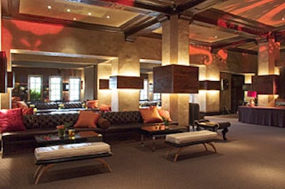 Russell Harris Event Group used a large spectrum of lighting devices to punch up the Hollywood Roosevelt's handsome interior.