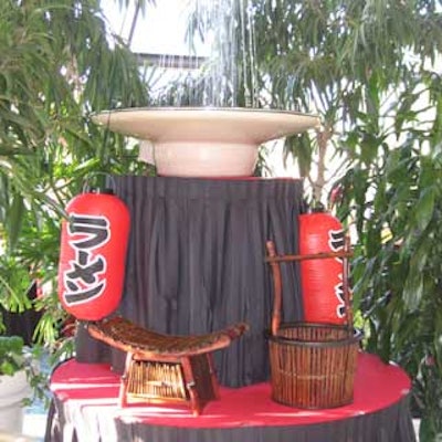 A water feature brought a bit of Zen to the cocktail party.