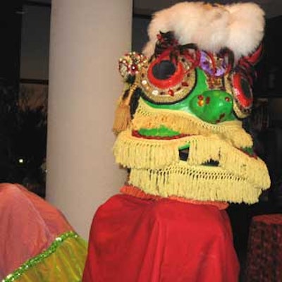 A dragon slithered around the ballroom, kicking off the evening's entertainment.