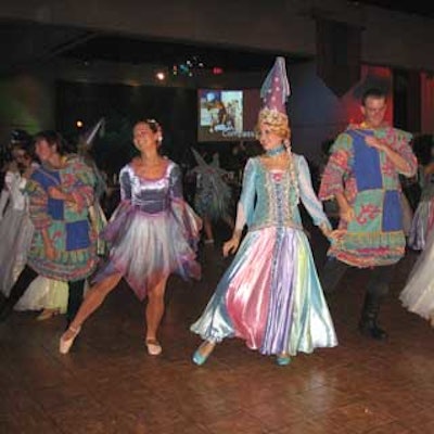 Dancers performed for guests during dinner.