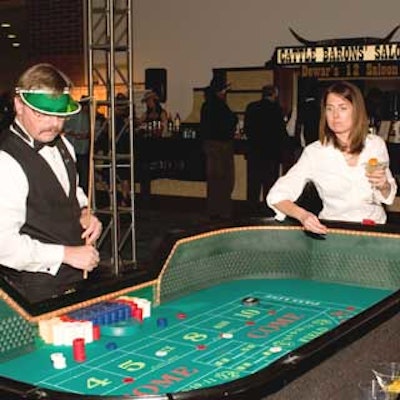 Craps tables were also prominantly featured at this year's benefit.