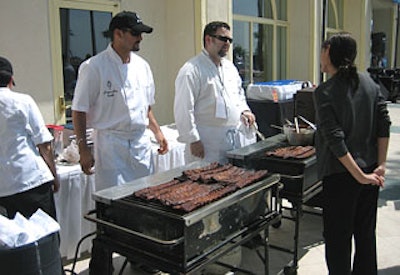 Boneyard Bistro fired up the ribs for Gourmet on Fire guests.