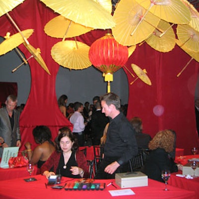 David Beahm suspended yellow parasols at skewed angles above the cashier's quarters.