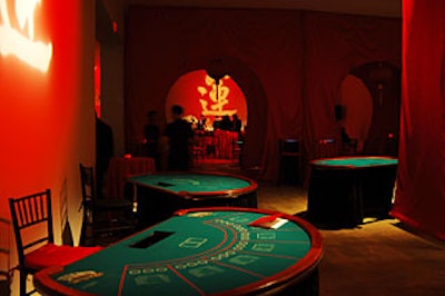 Card tables from Marne Cahn Consultant/Events filled the gaming area.