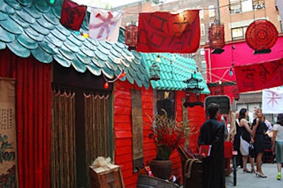 The street market scene took over Skylight's back door area facing Renwick Street.