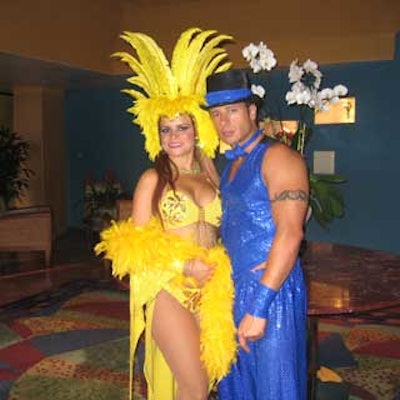 Performers from Hot Jam greeted guests in equally colorful costumes.