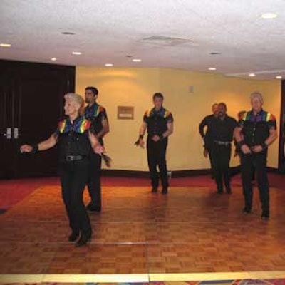 The Southern Country South Florida SunDancers performed a two-step during the cocktail reception.