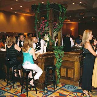 An oak martini bar in the center of the room remained a popular spot throughout the three-hour event.