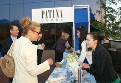 Barbara Koffman of Chin Chin Restaurant and Catering sampled food from Patina Group.