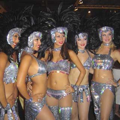 Dancers from Hot Jam posed for photographers before performing.