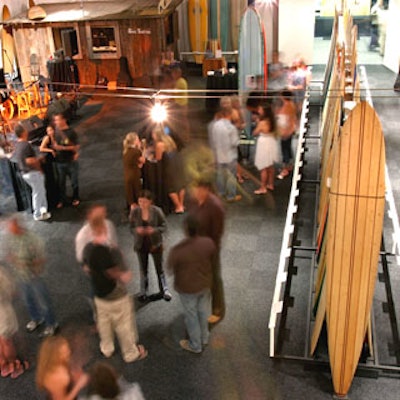 Winemaker Twin Fin celebrated its first year at a breezy party amid surfboards housed at the Surfing Heritage Foundation in Orange County.