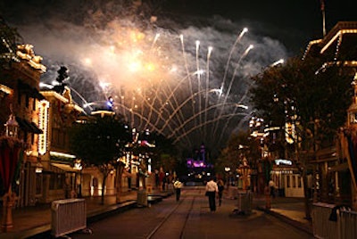 Guests stuck around for fireworks after the screening.