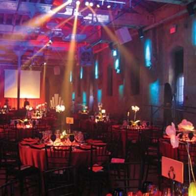 Pin-spot lighting from Visual FX lit the dining tables at the Fermenting Cellar during the second-annual Pride Toronto Gala & Awards.