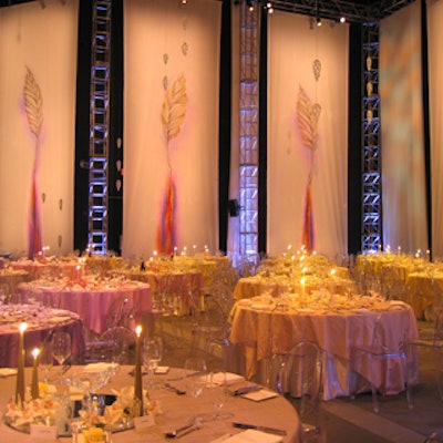 The banquet following the Four Seasons Centre for the Performing Arts' inaugural concert took place on stage in the main concert hall.
