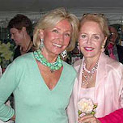 Adrienne Vittadini, former fashion designer and Italian style icon, with fellow rose enthusiast-and the event's host-Carole Guest.