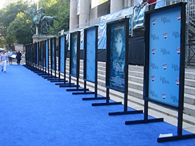 Lady in the Water stars Paul Giamatti and Bryce Dallas Howard walked the blue carpet before screening the film inside the American Museum of Natural History's LeFrak Theater.