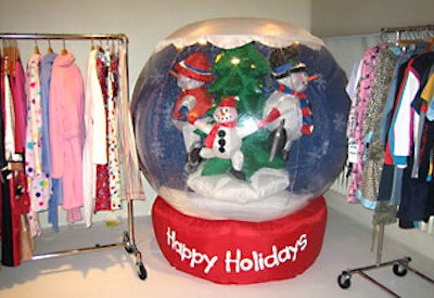 A giant snow globe gave the event a youthful look.