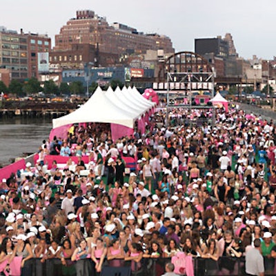 Everything turned pink as Victoria's Secret and guests took over Pier 54.