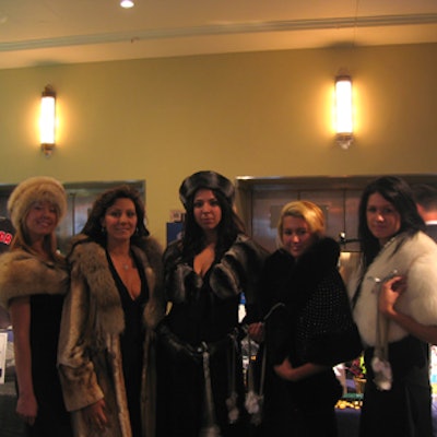 Models promoting the Rogers Centre's guest suites sported furs from Barrington's at the Jays Care Foundation's annual northern diamonds-theme fund-raiser at the Carlu.