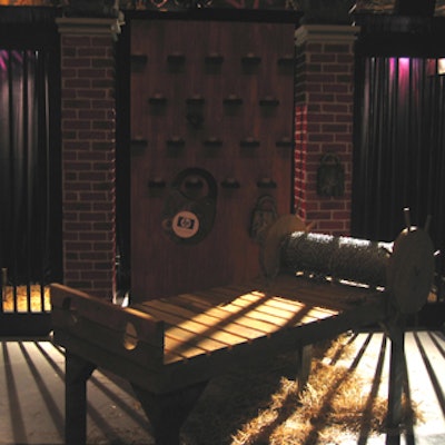 Eden Planning provided a medieval torture chamber with a torture rack.