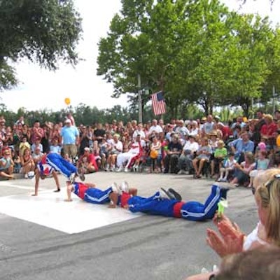 The Acro Breakers performed several routines and got the crowd ready for the acrobatic show.