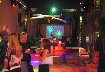 A 17-by-24-foot truss housed a dance floor and a stage.