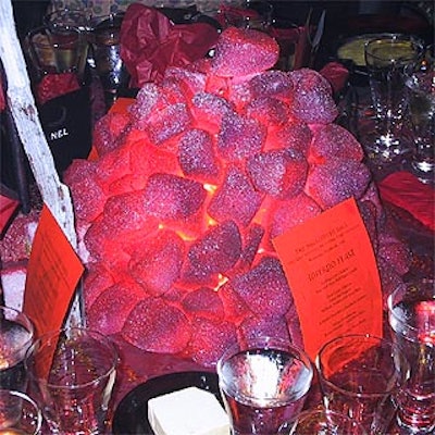 Philip Baloun's hot coals centerpiece.
