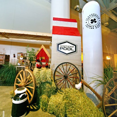 A grain elevator vignette from D?cor & More helped create a playful atmosphere in the Prairies space.