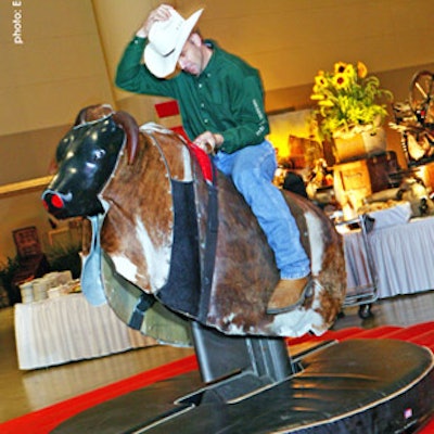 A mechanical bull was the perfect western accent for the Prairies space.
