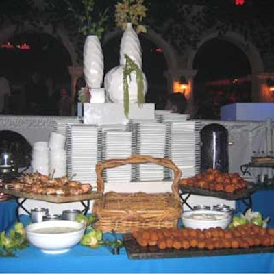 Thierry's Catering created a varied menu and served bite-size portions on slabs of granite.
