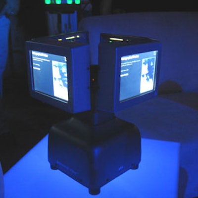 AVS Entertainment provided monitors in the V.I.P. area that showed guests the auction items on display in another room.