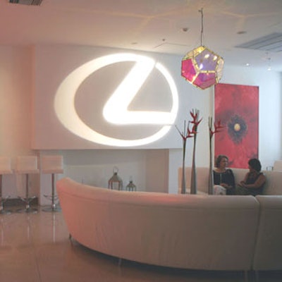 Lexus premiered its newest luxury sedan at Social Miami in the Sagamore Hotel and branded its logo everywhere, from the lobby to the pool area.