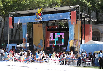 The finals and awards ceremony were held on a stage at the east end of the park.