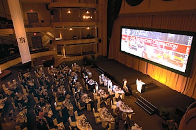 Empire Force Events allowed all attendees to face the stage with half-circle tables.