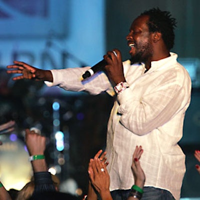 Wyclef Jean performed for the crowd at Saturn’s X-Games pre-party.