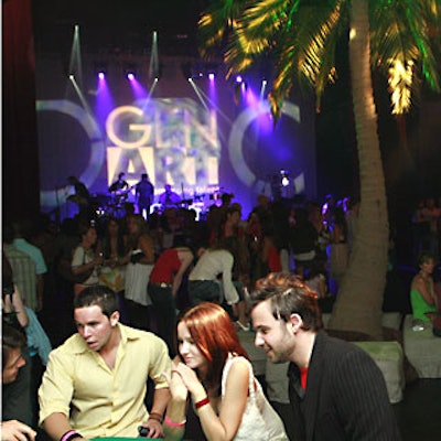 Arts org Gen Art hosted a Latin-centric, multisensory bash at the Music Box at Fonda, complete with palm trees and a roulette table.