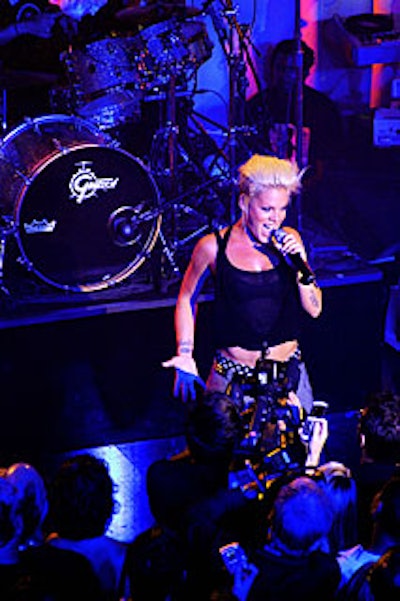 Pink performed on Social Hollywood's stage for the crowd.
