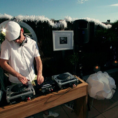 DJ Marc De Breyne spun tunes on the rooftop patio.