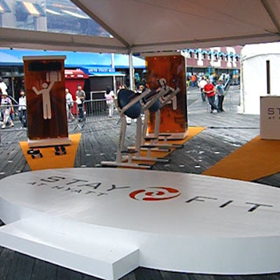 The Hyatt Hotels & Resorts’ pop-up promotion was a colorful obstacle course competition under a tent at the South Street Seaport.