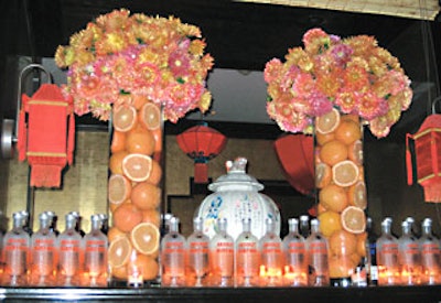 Absolut took host Pharrell to Chinatown Brasserie for a pre-awards party to promote its Ruby Red flavor. Strategic Group handled the event production, lining the venue´s back bars with the vodka brand´s bottles and four-foot-tall vases holding grapefruits and pink and orange floral arrangements.