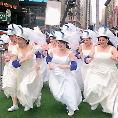 To promote Bridezillas brides-to-be raced for a chance to win $25,000 towards their weddings.