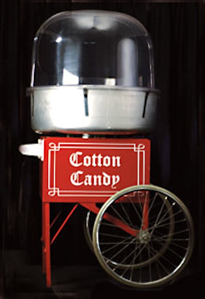 Cotton candy cart from PTG Event Services.