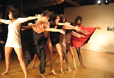 Eight dancers from the Hysterica Dance Company performed at the Grey Ant show.
