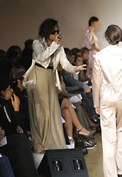 N’Dea Davenport from the Brand New Heavies performed in an Afshin Feiz outfit (albeit from an older collection) at the designer’s show.