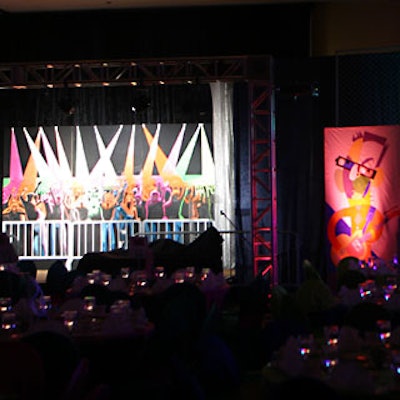Enterprise’s awards event at the Hilton Hotel Palm Springs featured graffiti art, chain-link fencing, concert barricades, neon trussing, and a fluorescent concert-style backdrop.