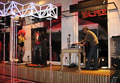 DJ Lars spun rock records at the after-party while burlesque girls from Darlinda Just Darlinda danced in the SoHo store’s windows.