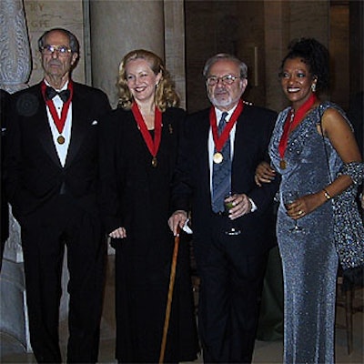 The New York Public Library gave its Library Lions awards to (from left to right) Philip Roth, Susan Stroman, Maurice Sendak and Rita Dove.