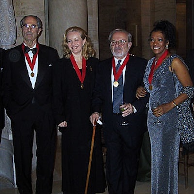 The New York Public Library gave its Library Lions awards to (from left to right) Philip Roth, Susan Stroman, Maurice Sendak and Rita Dove.